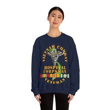 Load image into Gallery viewer, Unisex Heavy Blend Crewneck Sweatshirt - USN - USMC - Vietnam Combat Veteran Hospital Corpsman X 300