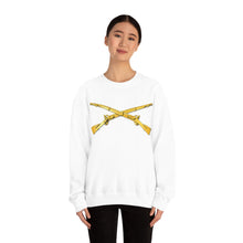 Load image into Gallery viewer, Unisex Heavy Blend Crewneck Sweatshirt - Army - Infantry Branch - Crossed Rifles
