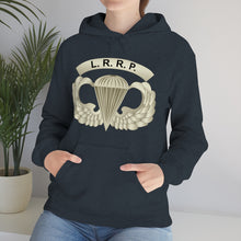 Load image into Gallery viewer, Unisex Heavy Blend Hooded Sweatshirt - Army - LRRP - Basic Airborne Badge w LRRP Tab X 300