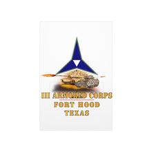 Load image into Gallery viewer, Premium Matte vertical posters - Army - III Armored Corps - M1A1 - M2 Bradely Firing - Fort Hood Texas X 300