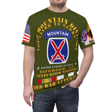 Load image into Gallery viewer, AOP - Army - 10th Mountain Division - Climb to Glory - REFORGER 90, Centurion Shield - Cold War Service Ribbons - Military Green