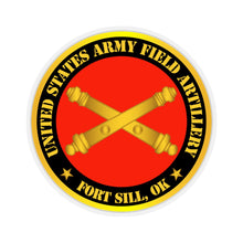 Load image into Gallery viewer, Kiss-Cut Stickers - Army - US Army Field Artillery Ft Sill Ok w Branch
