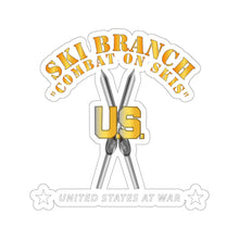 Load image into Gallery viewer, Kiss-Cut Stickers - Army - Ski Branch - Combat on Skis X 300