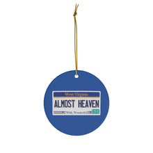 Load image into Gallery viewer, Ceramic Ornaments - License - West Virginia - Almost Heaven