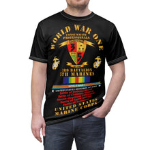 Load image into Gallery viewer, Unisex AOP Cut & Sew Tee - USMC - WWI - 3rd Bn, 5th Marines - w WWI Ribbon - Streamer