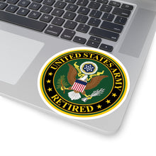 Load image into Gallery viewer, Kiss-Cut Stickers - Army - US Army Retired