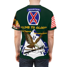 Load image into Gallery viewer, AOP - Army - 10th Mountain Division - Climb to Glory - REFORGER 90, Centurion Shield - Cold War Service Ribbons - Dark Green