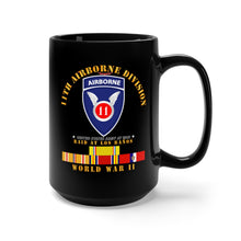 Load image into Gallery viewer, Black Mug 15oz - Army - 11th Airborne Division - Raid at Los Baños - WWII w PAC SVC