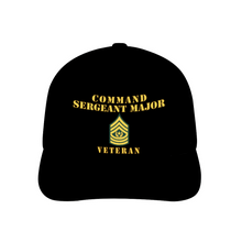 Load image into Gallery viewer, Command Sergeant Major - Veteran - Line - Unisex Adjustable Curved Bill Baseball Hat