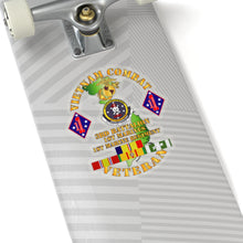 Load image into Gallery viewer, Kiss-Cut Stickers - USMC - Vietnam Combat Vet w 3rd Bn - 1st Marines - 1st Marine Regt w CAR VN SVC