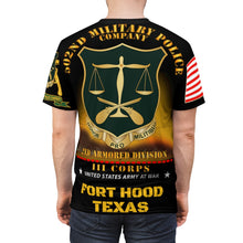 Load image into Gallery viewer, Unisex AOP - 502nd Military Police (MP) Company - 2nd Armored Division - Hell on Wheels - Fort Hood, TX with Humvee
