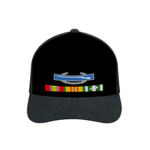 Load image into Gallery viewer, Vietnam Ribbons with Combat Infantryman Badge Adult Denim Black Baseball Hat