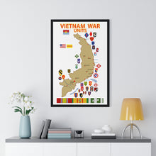 Load image into Gallery viewer, Premium Framed Vertical Poster - Map - Vietnam Units - 3 wo DS