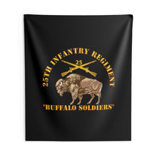 Load image into Gallery viewer, Indoor Wall Tapestries - Army - 25th Infantry Regiment - Buffalo Soldiers w 25th Inf Branch Insignia