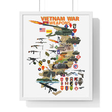 Load image into Gallery viewer, Premium Framed Vertical Poster - Map - Vietnam Units -with Wpns - Equipment