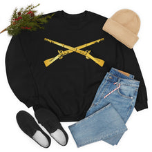 Load image into Gallery viewer, Unisex Heavy Blend Crewneck Sweatshirt - Army - Infantry Branch - Crossed Rifles