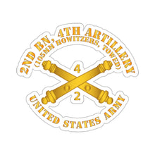 Load image into Gallery viewer, Kiss-Cut Stickers - Army - 2nd Bn 4th Field Artillery Regt - 105mm w Arty Br