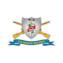 Load image into Gallery viewer, Kiss-Cut Stickers - Army - 5th Infantry Regiment - DUI w Br - Ribbon X 300
