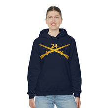 Load image into Gallery viewer, Unisex Heavy Blend Hooded Sweatshirt - Army - 24th Infantry Regiment Branch Wo Txt