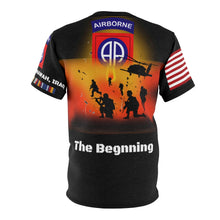 Load image into Gallery viewer, Unisex AOP Tee - Army - Invasion Of Iraq 2003 - 82nd Airborne Division - Battle of Samawah with Iraq War Service Ribbons