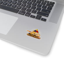 Load image into Gallery viewer, Kiss-Cut Stickers - Army - 2nd Armored Division - M1A1 Tank - Hell on Wheels w Fire X 300