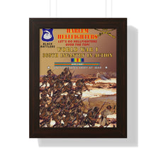 Load image into Gallery viewer, Framed Vertical Poster - Army - 369th Infantry Regiment "Harlem Hellfighters", World War I, "Let's Go Hellfighters, Over the Top"
