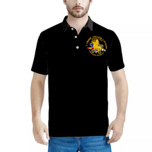 Load image into Gallery viewer, C Troop, 1st-9th Cavalry - Headhunters - Vietnam Vet w 1966-1967 VN SVC (AOP) POLO Neck Shirts Black & White Neck Option