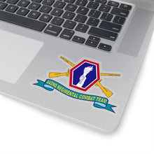Load image into Gallery viewer, Kiss-Cut Stickers - Army - 442nd Infantry Regimental Combat Team w Br - SSI - Ribbon X 300