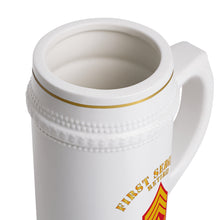 Load image into Gallery viewer, Beer Stein Mug - USMC - First Sergeant - Retired X 300
