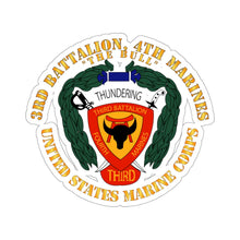 Load image into Gallery viewer, Kiss-Cut Stickers - USMC - 3rd Battalion, 4th Marines - The Bull