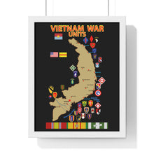 Load image into Gallery viewer, Premium Framed Vertical Poster - Map - Vietnam Units - 3 wo DS - Black