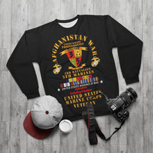 Load image into Gallery viewer, AOP Unisex Sweatshirt - USMC - Afghanistan War Veteran - 3rd Bn, 5th Marines - OEF w CAR AFGHAN SVC