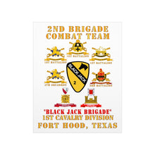 Load image into Gallery viewer, Premium Matte vertical posters - Army - 2nd BCT, 1st Cav Division - BlackJack - All Sub Units w Ribbon X 300