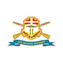 Load image into Gallery viewer, Kiss-Cut Stickers - Army - 6th Infantry Regiment - DUI w Br - Ribbon X 300
