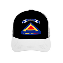 Load image into Gallery viewer, US Seventh Army - "7 Steps to Hell" with Germany Tab - Unisex Adjustable - DTG Mesh Baseball Hat