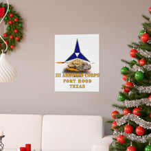 Load image into Gallery viewer, Premium Matte vertical posters - Army - III Armored Corps - M1A1 - M2 Bradely Firing - Fort Hood Texas X 300