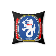 Load image into Gallery viewer, Spun Polyester Square Pillow - American Defenders Of Bataan Corregidor - Ms Logo - Black