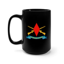 Load image into Gallery viewer, Black Mug 15oz - Army - 5th Infantry Division - SSI w Br - Ribbon X 300
