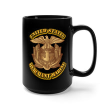 Load image into Gallery viewer, Black Mug 15oz - USMM - United States Merchant Marine