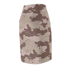 Load image into Gallery viewer, Women's Pencil Skirt - Military Chocolate Chip Desert Camouflage