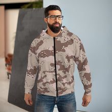 Load image into Gallery viewer, AOP Unisex Zip Hoodie - Military Chocolate Chip Desert Camouflage