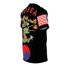 Load image into Gallery viewer, AOP - Black Shirt with Korea Dragon and Flags
