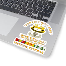 Load image into Gallery viewer, Kiss-Cut Stickers - Army - Jumping Mustangs w DUI - ABN Basic - 1st Bn 8th Cav w VN