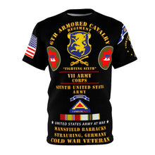 Load image into Gallery viewer, Unisex AOP - 6th Armored Cavalry Regiment , VII Corps, 7th US Army, Straubing, Germany with Cold War Service Ribbons