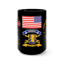 Load image into Gallery viewer, Black Mug 15oz - 6th Armored Cavalry Regiment , VII Corps, 7th US Army, Straubing, Germany with Cold War Service Ribbons