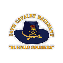 Load image into Gallery viewer, Kiss-Cut Stickers - Army - 10th Cavalry Regiment w Cav - Buffalo Soldiers