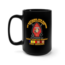Load image into Gallery viewer, Black mug 15oz - USMC - 1st Bn, 8th Marines - Beirut barracks bombing w SVC wo NDSM