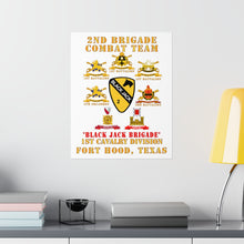Load image into Gallery viewer, Premium Matte vertical posters - Army - 2nd BCT, 1st Cav Division - BlackJack - All Sub Units w Ribbon X 300