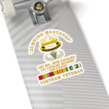 Load image into Gallery viewer, Kiss-Cut Stickers - Army - Jumping Mustangs w DUI - ABN Basic - 1st Bn 8th Cav w VN
