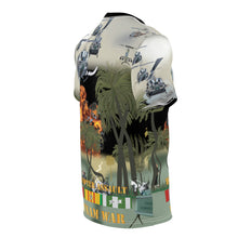 Load image into Gallery viewer, Unisex Cut & Sew Tee (AOP) - Helicopter Assault Against Viet Cong - Vietnam War